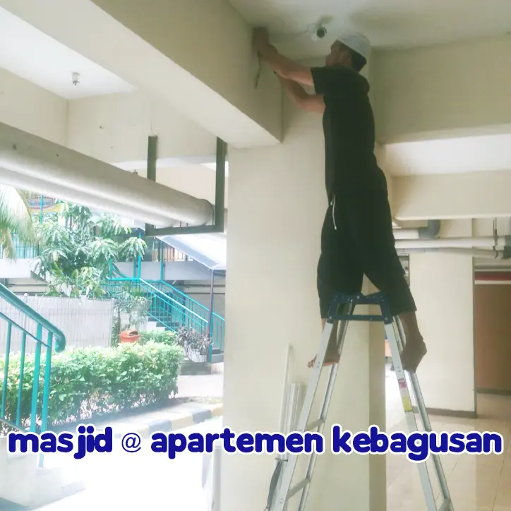 pemasangan cctv di masjid al ittihad apartemen kebagusan, jakarta selatan