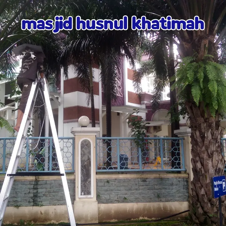 pemasangan cctv di masjid husnul khatimah di kompleks perumahan tanjung mas raya jakarta selatan